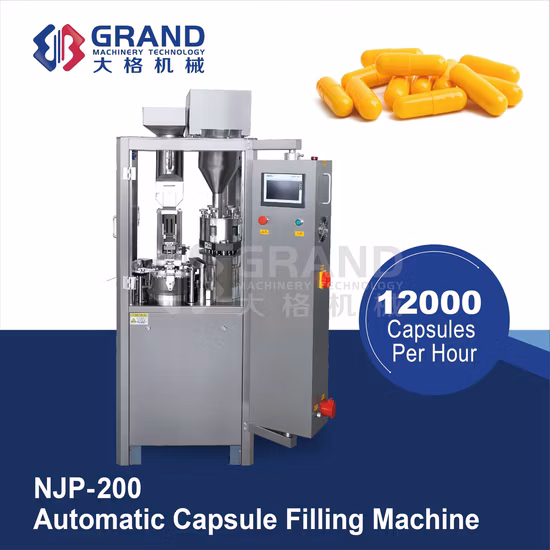 Neues Design für vollautomatische pharmazeutische Pellet-/Pulver-/Granulat-/Gelatine-/leere Hartkapsel-Abfüllmaschinenausrüstung Njp